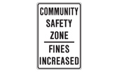 Community safety zone sign: Ontario MTO