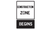 Construction zone (entry) sign — Ontario MTO