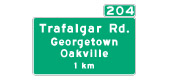Freeway interchange number sign — Ontario MTO