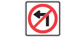 Do not turn left sign: Ontario MTO