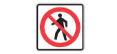 No pedestrians sign: Ontario MTO