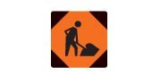 Road work ahead sign: Ontario MTO