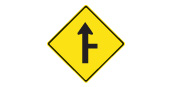 Side road with limited visibility sign: Ontario MTO