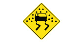 Slippery when wet sign: Ontario MTO