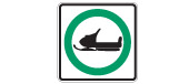 Snowmobiles may use this road sign: Ontario MTO