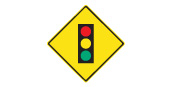 Traffic lights ahead sign: Ontario MTO