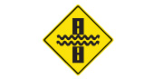 Water over road sign: Ontario MTO